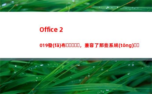 Office 2019發(fā)布，兼容了那些系統(tǒng)，還在擔(dān)心辦公效率的底嗎？